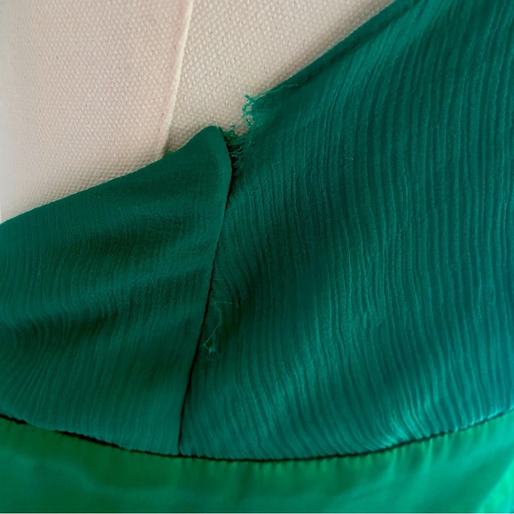 Y2K MAGGY LONDON Babydoll Silk Chiffon Satin Halter Dress Coquette Glam Size 10 - Picture 15 of 15